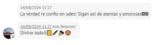 Captura real de un testimonio de alumna de Coach Estético